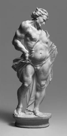 Relief Figure of a Standing Male, The Master of the Martyrdom of St. Sebastian, Ivory, 21 cm, 1657