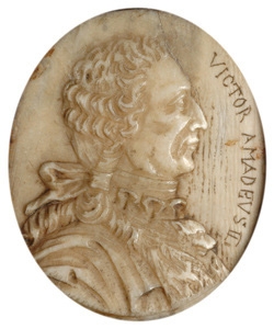 King Victor Amadeus II, ivory micro carving, 6.2 cm x 5.2 cm
